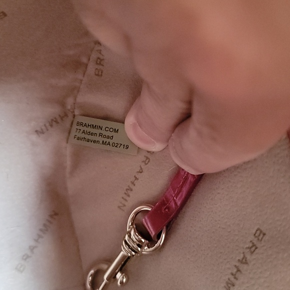 Brahmin Lane top handle Lotus canteen metallic leather handbag - Picture 15 of 15